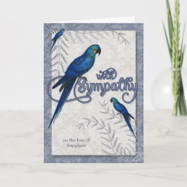 Verlust eines Bird Hyancinth Macaw Pet Beileids Karte