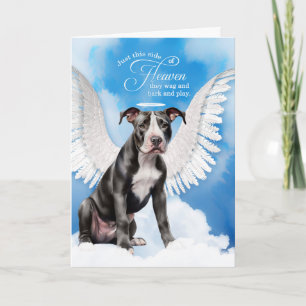 Verlust eines Black Staffordshire Dog Pet Beileid Karte