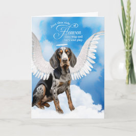 Verlust eines Bluetick Coonhound Dog Pet Beileid Karte