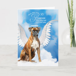 Verlust eines Boxer Dog Angel Pet Beileids Karte