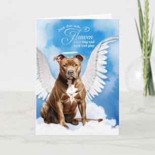 Verlust eines braunen Pitbull-Beileids Karte