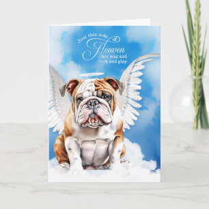 Verlust eines Bulldog-Angel-Pet-Beileids Karte