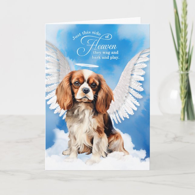 Verlust eines Cavalier King Charles Dog Pet Beilei Karte (Vorderseite)