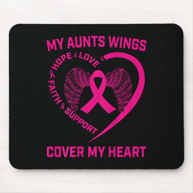 Verlust eines geliebten Tante Brustkrebs Bewusstse Mousepad (Vorne)