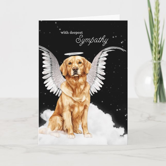 Verlust eines Golden Retriever Beileids Karte (Vorderseite)