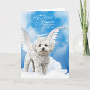 Verlust eines Hundes Bichon Frise Pet Beileid Karte