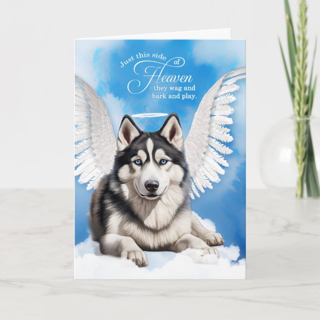Verlust eines Hundes sibirischen Husky-Beileids Karte (Vorderseite)