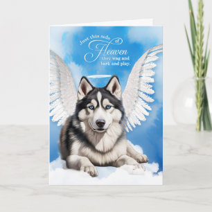 Verlust eines Hundes sibirischen Husky-Beileids Karte