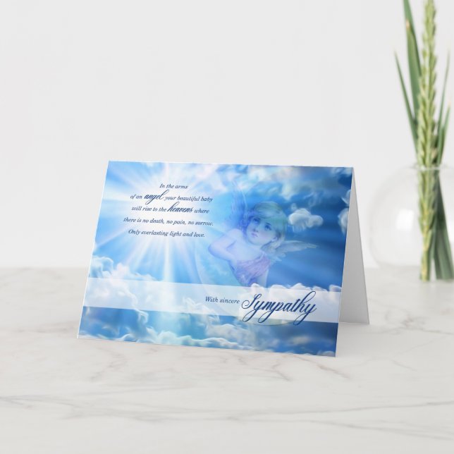 Verlust eines kleinen Beileids Little Angel Karte (Vorderseite)