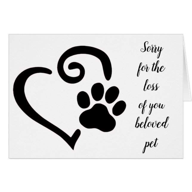 **VERLUST IHRER PET**-ERINNERUNGEN AN CHERISCH (Vorderseite (Horizontal))