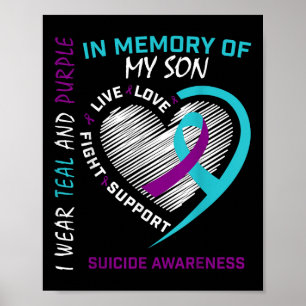 Verlust Kind In Gedenken an meinen Sohn Selbstmord Poster