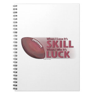 Verlust von Fähigkeiten gewinnen Luck Football Notizblock