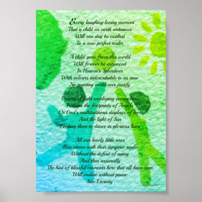 Verlust von Kindergedicht, digitalisiert unter 2 D Poster (Vorne)
