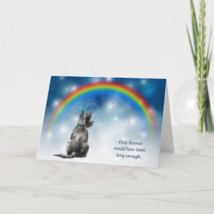 Verlust von Scottish Terrier Hund Nachtlichter Bei Feiertagskarte