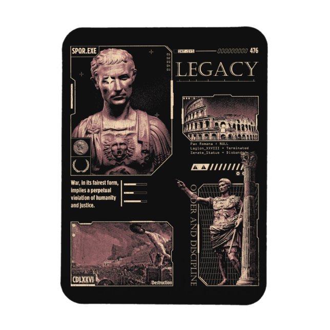 Vermächtnis - Brutalist Design Magnet (Vertikal)