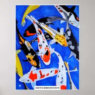 Vermächtnis der japanischen Koi-Malerei von Alfred Poster