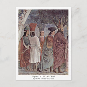 Vermächtnis des wahren Kreuzes von Piero Della Fra Postkarte