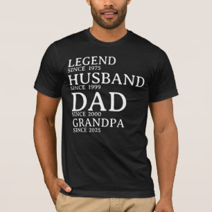 Vermächtnis Husband Vater Opa Personalisiert seit T-Shirt