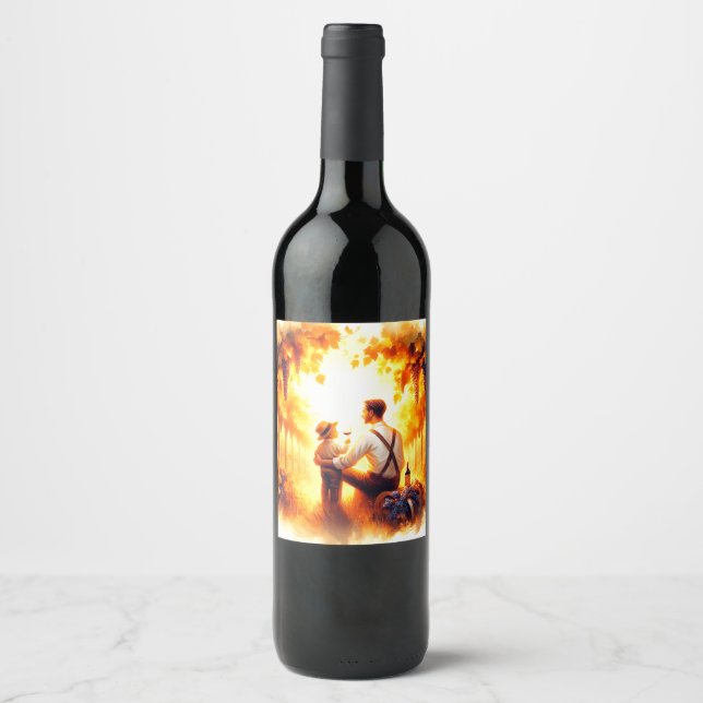 Vermächtnis & Reben - Vineyard Sunset Weinetikett (Vorderseite)