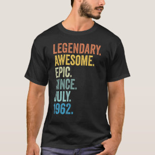 Vermächtnis seit Juli 1962 61 Jahre alt 61. Geburt T-Shirt