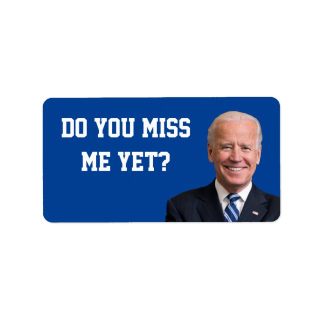 Vermagst du Joe Biden noch? Adressaufkleber (Vorne)