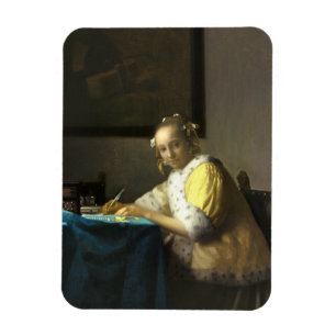 Vermeer A Lady schreibt einen Brief Magnet