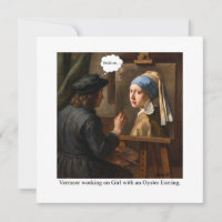 Vermeer arbeitet an Mädchen mit Austern-Ohrring.