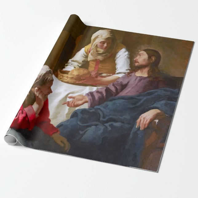 Vermeer - Christus im Haus von Martha und Maria Geschenkpapier (Ungerollt)