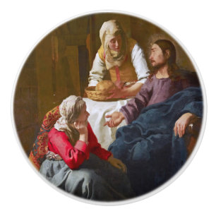 Vermeer - Christus im Haus von Martha und Maria Keramikknauf