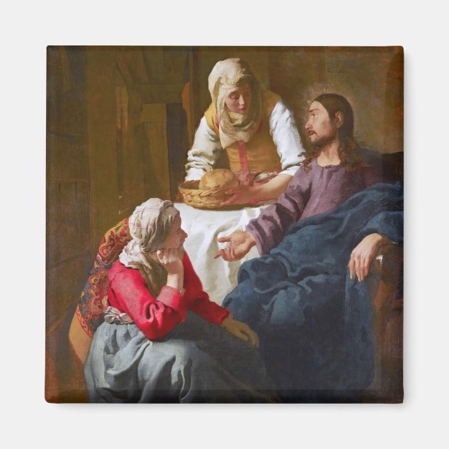 Vermeer - Christus im Haus von Martha und Maria Magnet (Vorne)