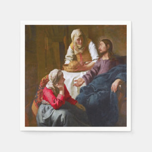 Vermeer - Christus im Haus von Martha und Maria Serviette