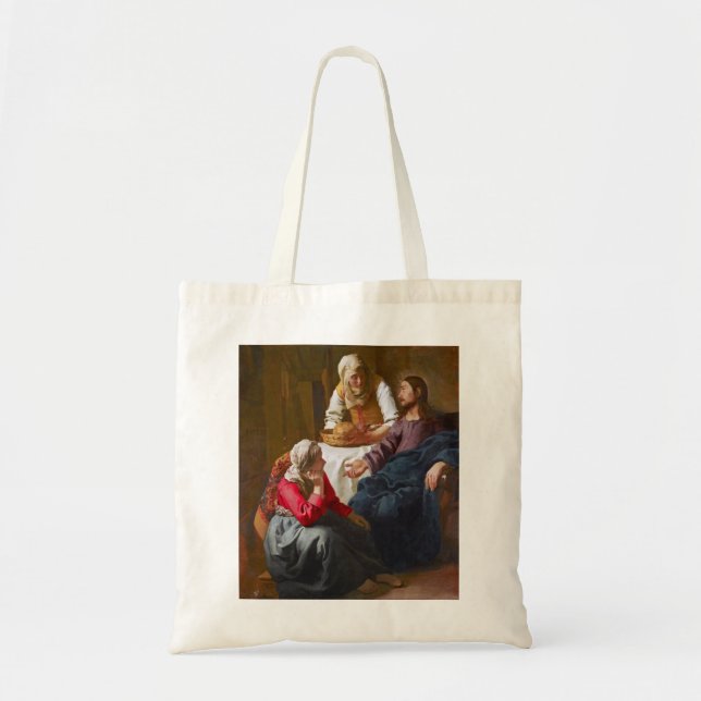 Vermeer - Christus im Haus von Martha und Maria Tragetasche (Vorne)