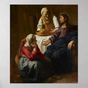 Vermeer - Christus im Hause von Martha und Maria 1 Poster
