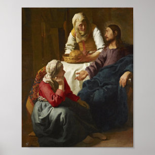 Vermeer - Christus im Hause von Martha und Maria Poster
