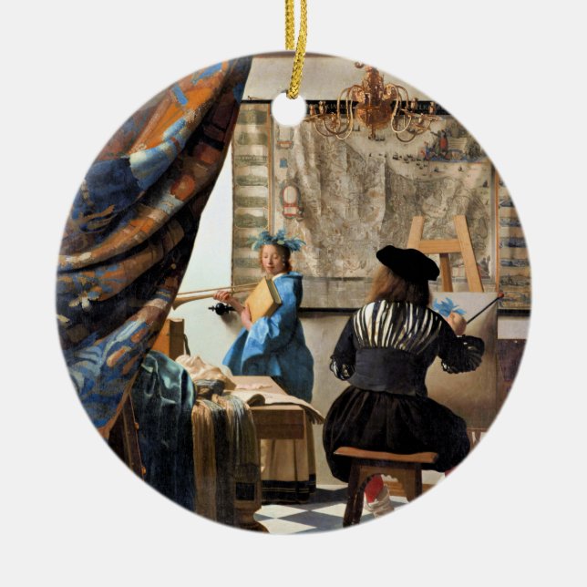 Vermeer - Die Kunst des Malen Keramik Ornament (Vorne)