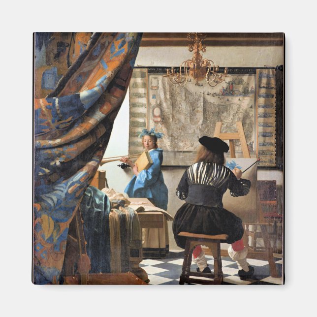 Vermeer - Die Kunst des Malens Magnet (Vorne)