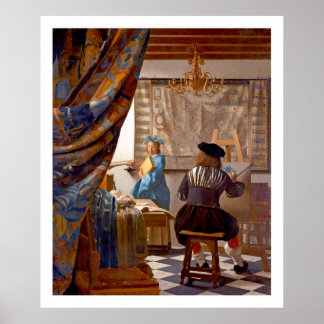 Vermeer - Die Kunst des Malens - Vintage Kunst Poster