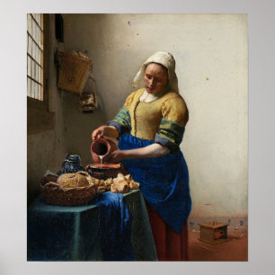 Vermeer - Die Milchmädchen 1661 Poster