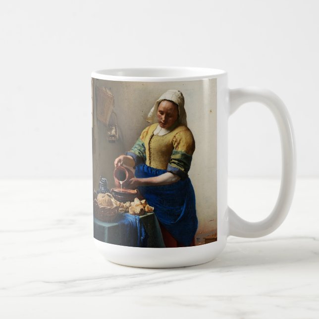Vermeer die Milkmaid-Tasse Kaffeetasse (Rechts)