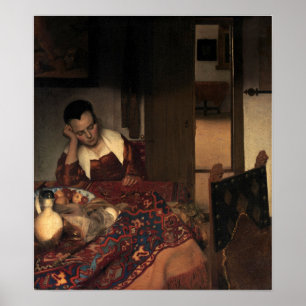Vermeer - Eine schlafende Magd 1657 Poster