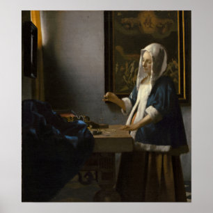 Vermeer - Frau mit Waage 1665 Poster