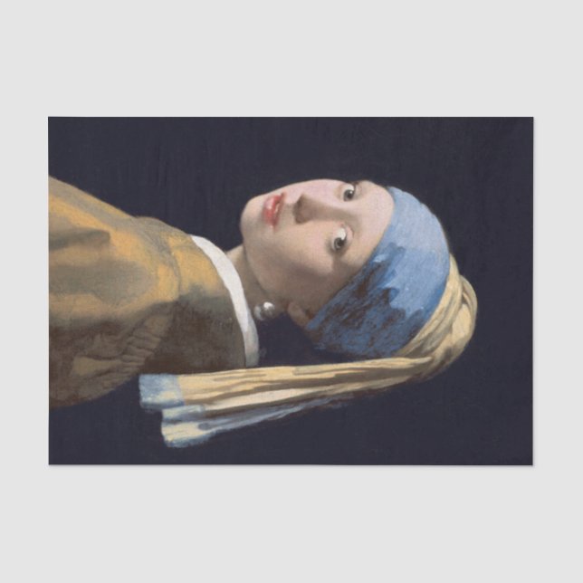 Vermeer Girl mit Perlenohrring Seidenpapier (Vorderseite)