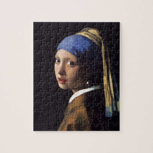 Vermeer Girl Pearl Earring Masterpiece Malerei (Vertikal)