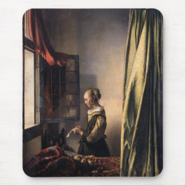 Vermeer Girl Reading Letter im offenen Fenster Mousepad
