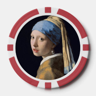 Vermeer - Girl with Pearl Earring Pokerchips