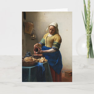 Vermeer la carte de voeux de trayeuse