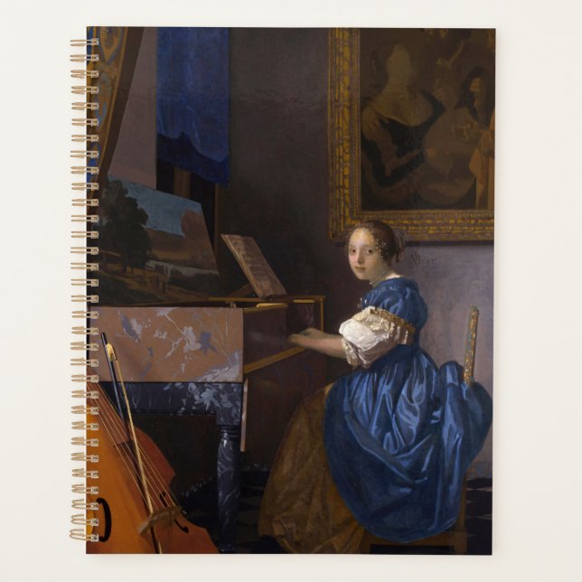 Vermeer - Lady Sitzt in einer jungfräulichen Kunst Planer (Vorderseite)