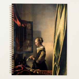 Vermeer - Mädchen, die einen Buchstaben in einem o Planer