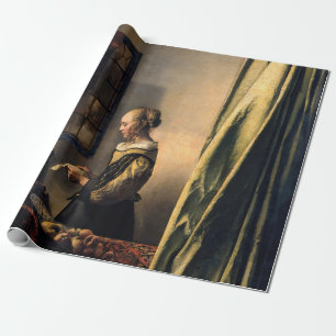 Vermeer - Mädchen liest einen Brief an einem offen Geschenkpapier