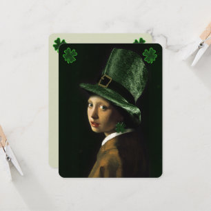 Vermeer Perlenohrring Kleeblatt St. Patricks Tag Einladung
